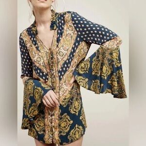 Free people magic mystery bell sleeve tunic